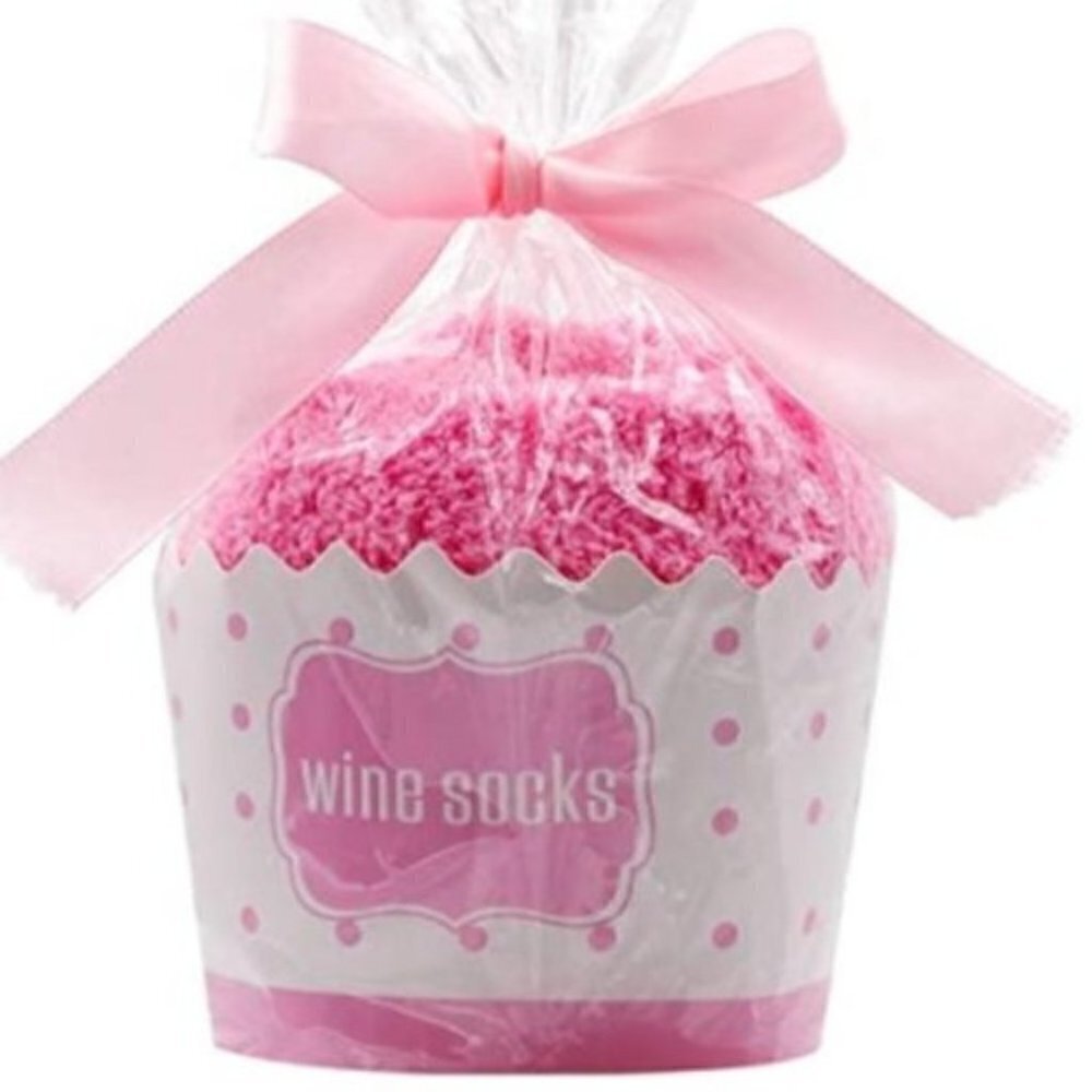 CUPCAKE BRING ME A GLASS OF WINE NOVELTY SOCKS WINE LOVER GIFT